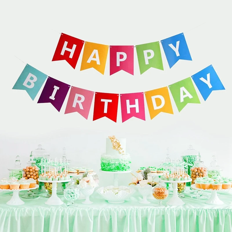 

1x Happy Birthday Letter Fish Tail Bunting Banner Pull Flag & 200x Paper Ice Cream Cups Disposable Cake Cup Dessert