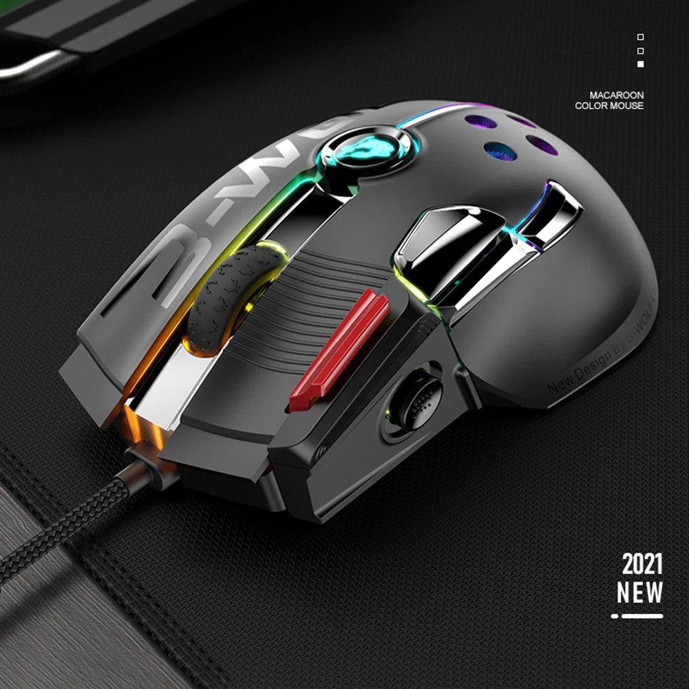 

M2 gaming mouse wired 11 buttons 12000 dpi adjustable ergonomic mouse rgb backlight macro definition gamers mice for laptop