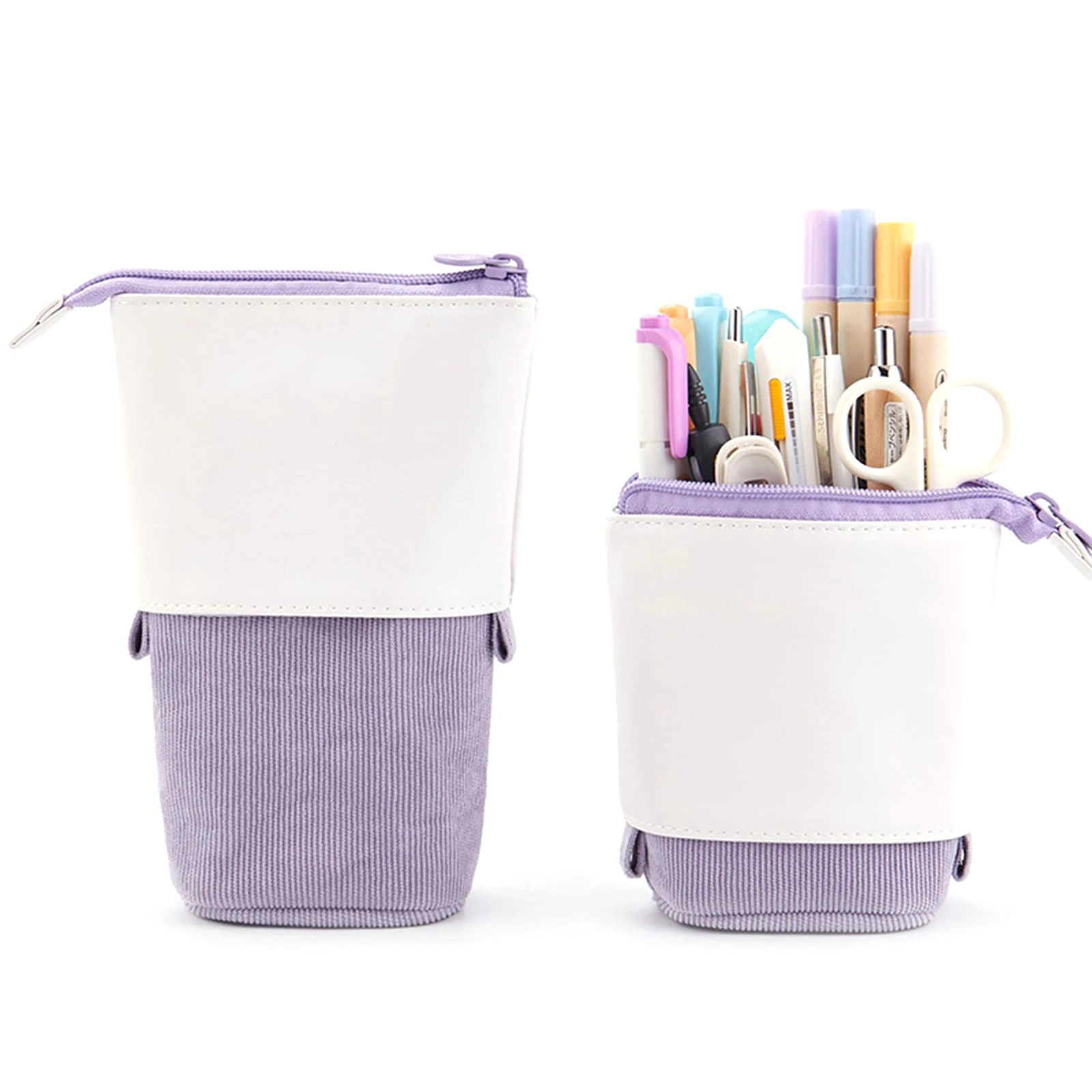 

Выдвижной чехол для карандаша, телескопический держатель, Канцелярский чехол из искусственной кожи, Вельветовая Сумка-трансформер с подст...