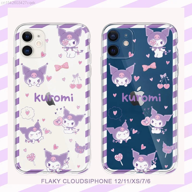 sanrio lovely kuromi my melody transparent xr soft cartoon phone back case iphone 13 12 11 pro max x xs xr se 7 8 plus 6s shell free global shipping