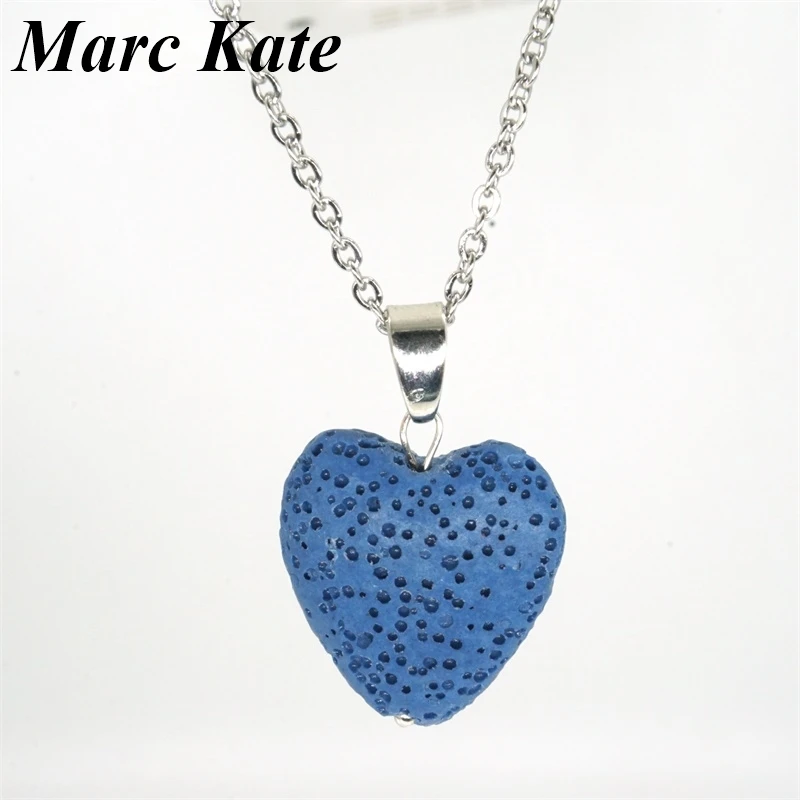 Цепочка Из Нержавеющей Стали подвеска в форме сердца лавы камня сделай сам