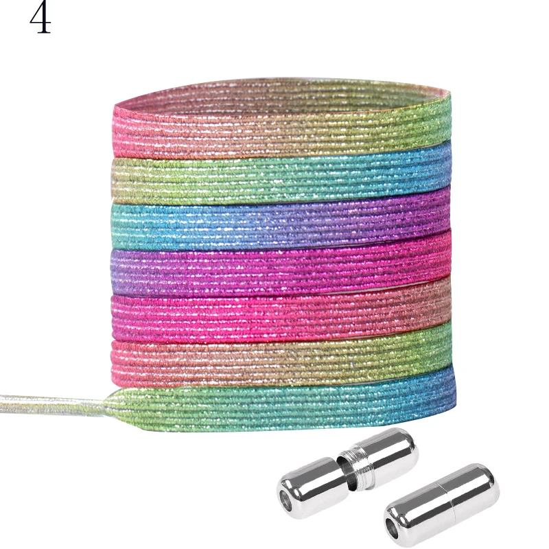 1Pair No Tie Shoelaces Unisex Elastic Shoelaces Locking Shoe Laces Strings For Kid Adult Sneakers Shoelace 23 Color Shoestrings