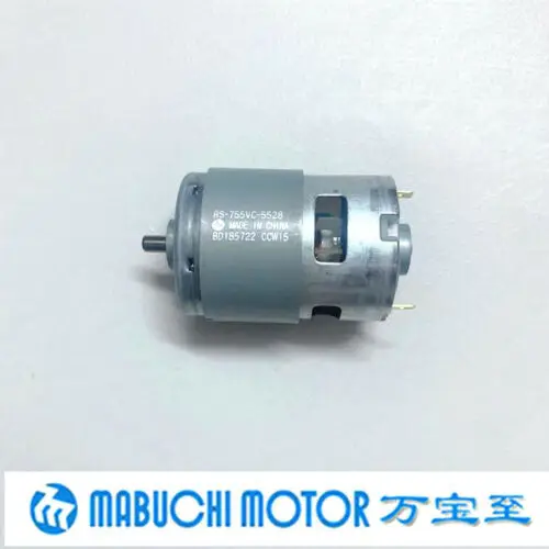 

MABUCHI RS-755VC-5528 CCW15 Motor with Cooling Fan DC 18V 21V 24V 36V 25400RPM High Speed Power for Electrical Tools Drill