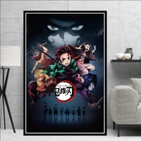 japanese anime demon slayer kimetsu no yaiba kamado tanjirou kamado nezuko canvas posters wall hanging pictures home decor