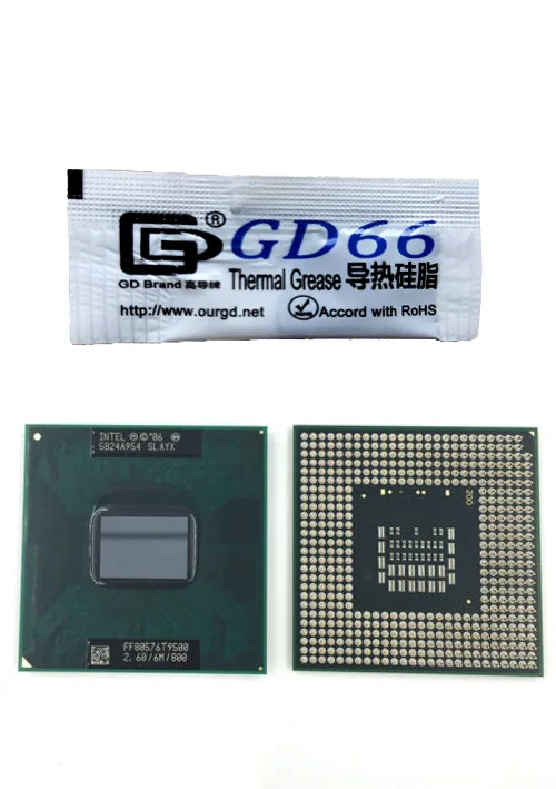 Оригинальный процессор Intel Core 2 Duo T9500 60 GHz 6M 800 MHz SLAYX двухъядерный кэш |Компьютерные