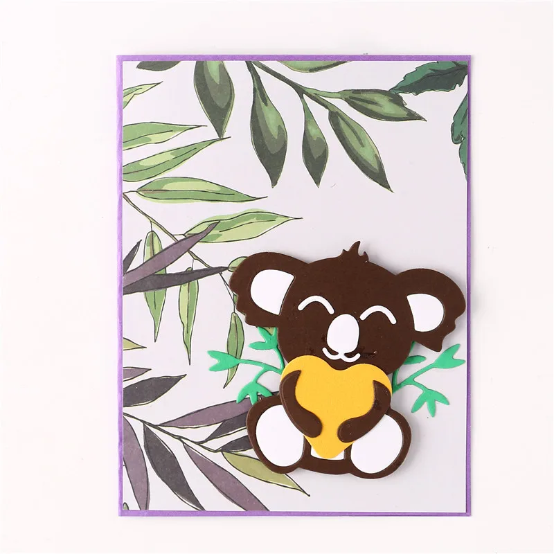 InLoveArts Koala металлические Вырубные штампы Love Man трафареты для рукоделия