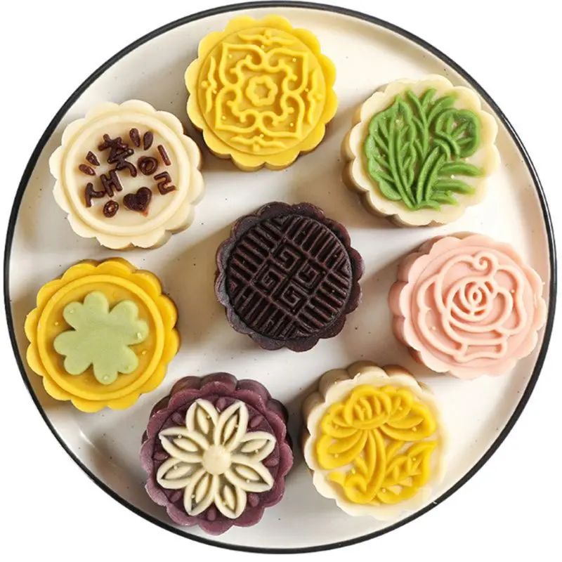 8 шт. ручная пресс-форма для печенья Луна Форма украшения торта ствол Mooncake плесень