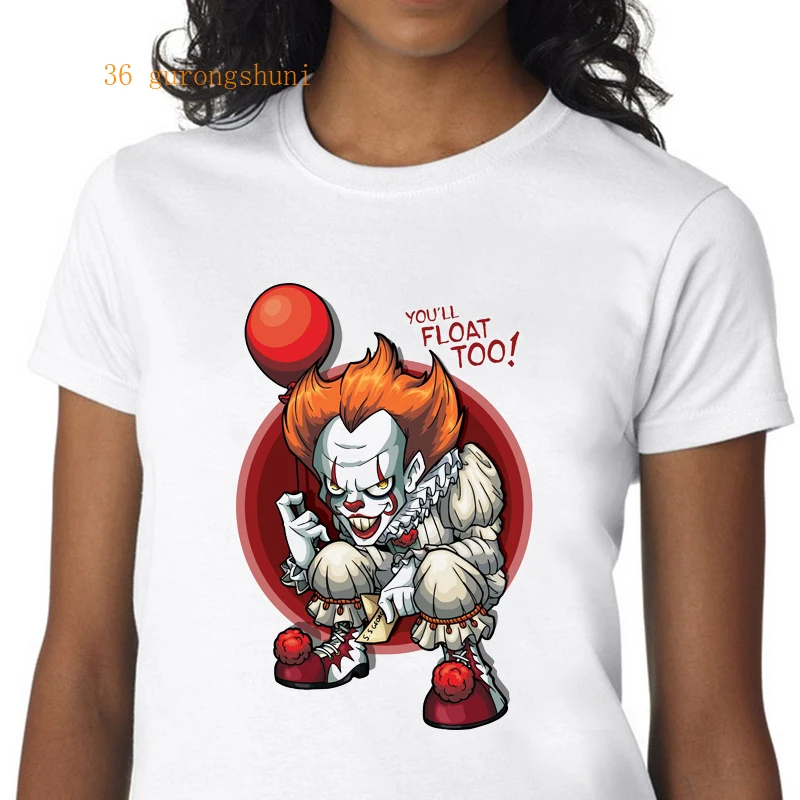 Женская футболка с коротким рукавом и принтом из фильма ужас это | одежда