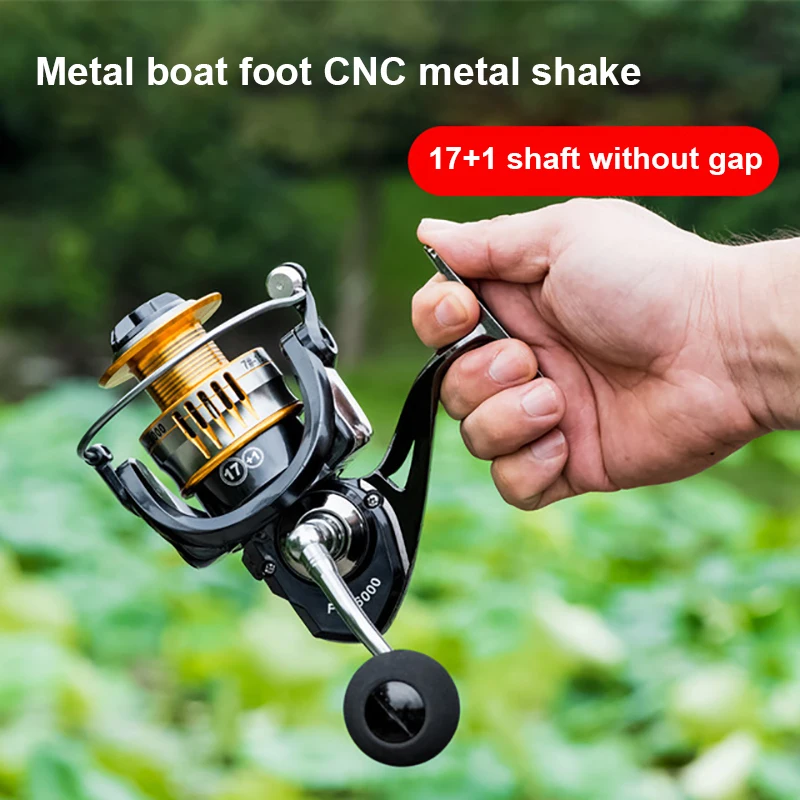

High Quality 17+1 BB Fishing Reel 5.0:1 4.7:1 Gear Ratio High Speed Spinning Reel Carp Fishing Reels For Saltwater