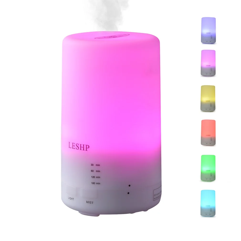 

LESHP Air Aroma Diffuser Ultrasonic Humidifier Oil Cool Mist Humidifier Purifier Colorful LED Lights 70ml Water Capacity