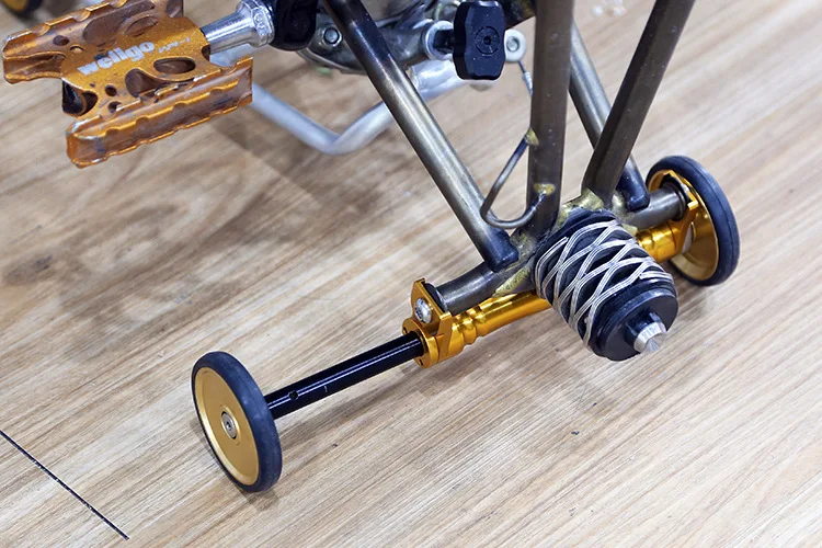 BMX простое колесо телескопический удлинитель для brompton складной велосипед Выдвижная легко колесо backet удлинитель