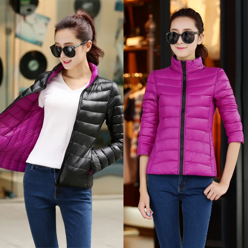 Зимние женские куртки Сверхлегкий пуховик женское новое осенне зимнее пальто 2019
