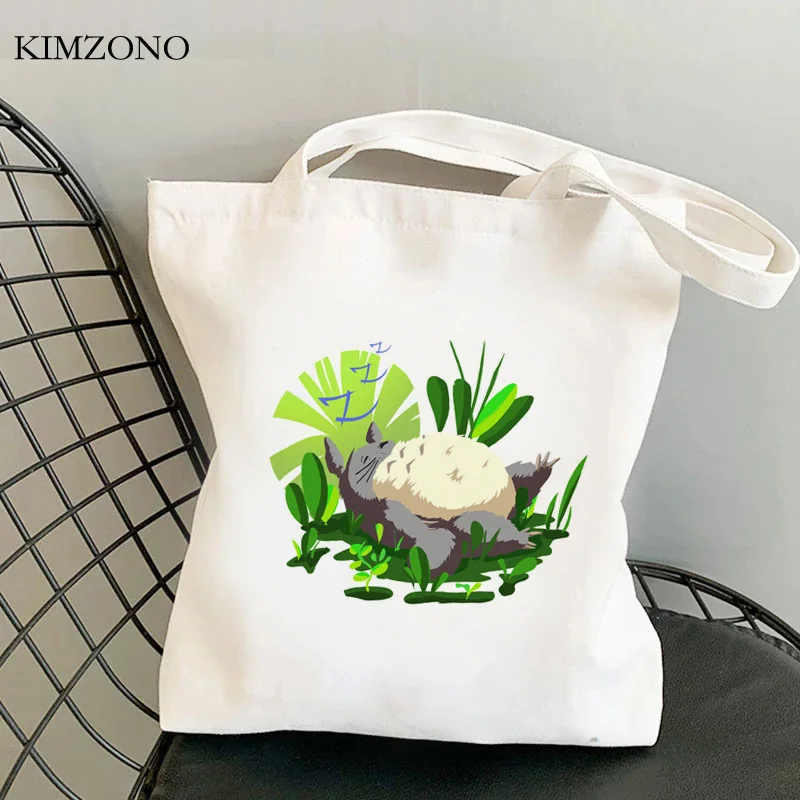 

Totoro shopping bag shopper shopping handbag cotton shopper bolso bag tote reusable reciclaje foldable sac tissu