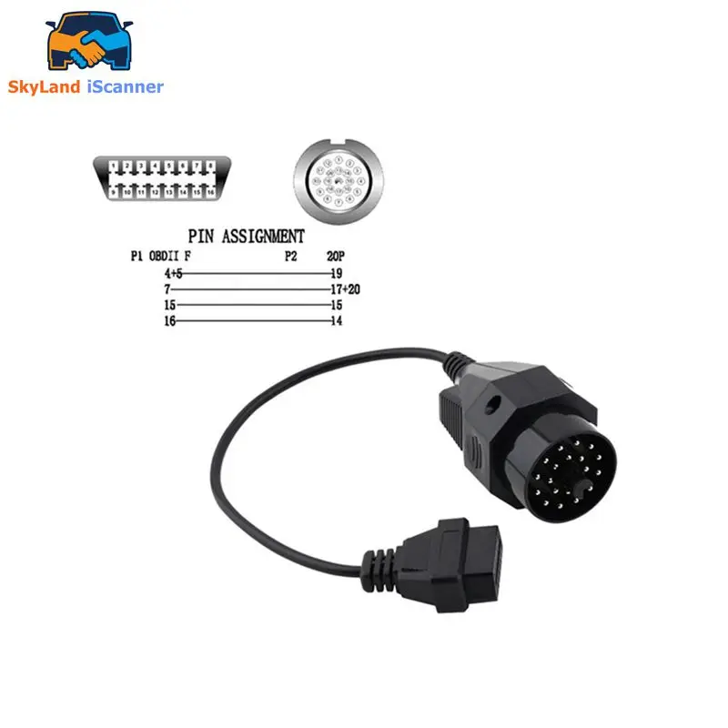 Диагностический адаптер Горячая Распродажа 1Pc OBD II для BMW 20-контактный разъем OBD2