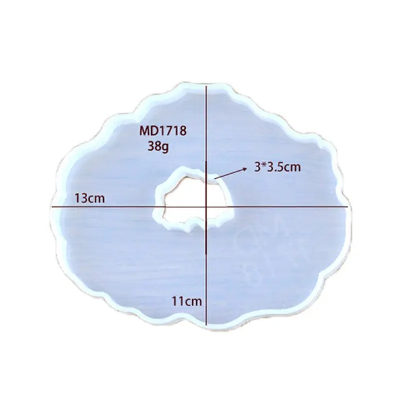 

Irregular Wave Round Coaster Mold Cup Mat Silicone Resin Mold Epoxy Resin Mold XX9C