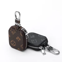leather car smart key wallets menwomen fashion plaid key holder housekeeper keys organizer case unisex keychain zipper key bag