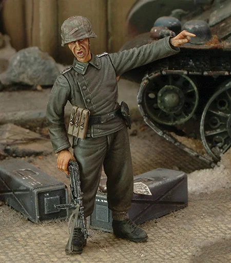 Unassambled 1/35 древних подставка человек и говорить (один элемент) статуэтка в виде