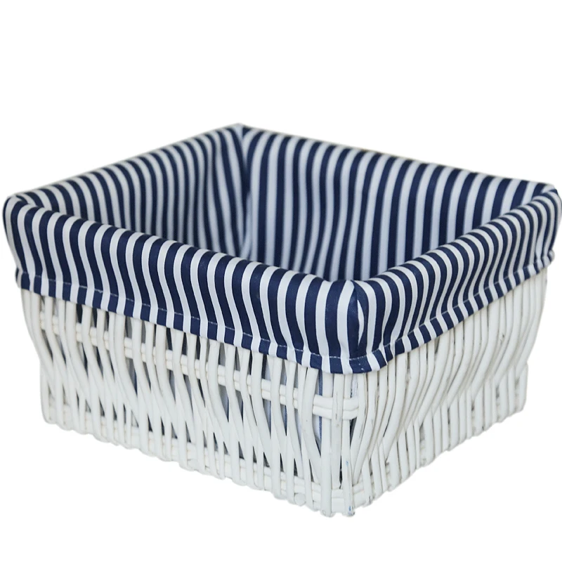 Белая и желтая декоративная корзина для хранения большие маленькие плетеные