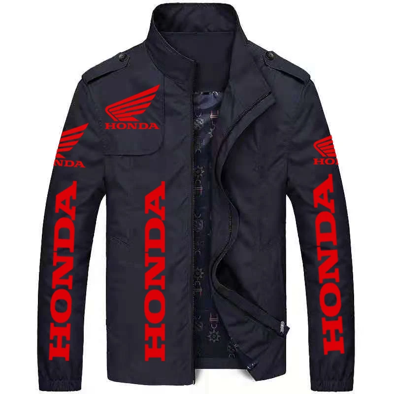 

Honda Jacket 2021 Autumn Winter Mens Honda Red Logo Print Jackets New Fashion Bomber Jacket Windbreaker Motorcycle Racing Jacket