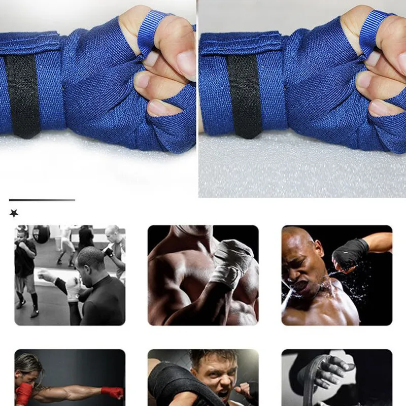

2.5m Cotton Bandage Boxing Wrist Bandage Hand Wrap Combat Protect Boxing Kickboxing Muay Thai Handwraps Training Gloves