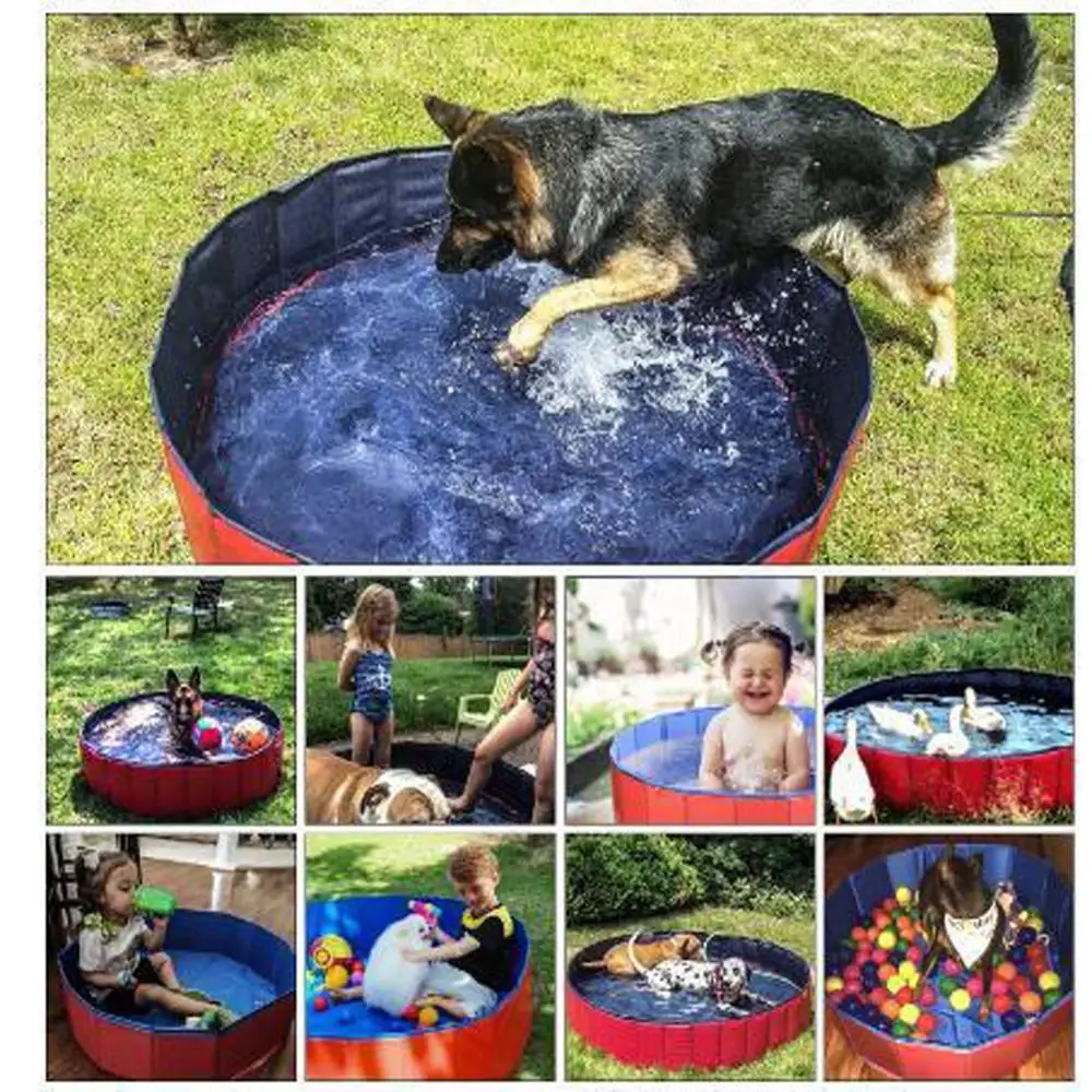 

Pet Bathing Pool Dog Foldable Swimming Pool Collapsible Puppy Bathtub Bathing Shower For Large Small Dogs Playing Water