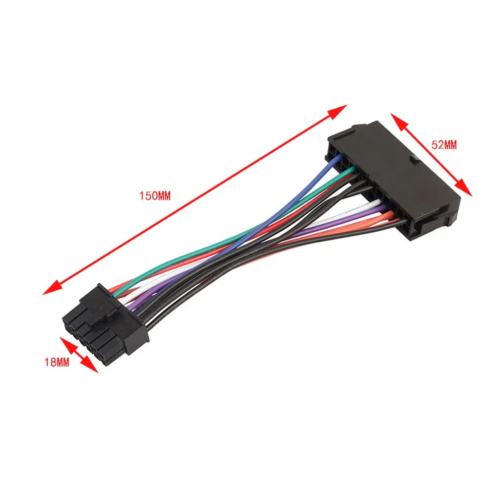 

24Pin Female To 12Pin Male Power Supply Sleeved Cable Desktop Power Cord 18AWG Wire For Acer Q87H3-AM Q87H3 AM Q87 Motherboard
