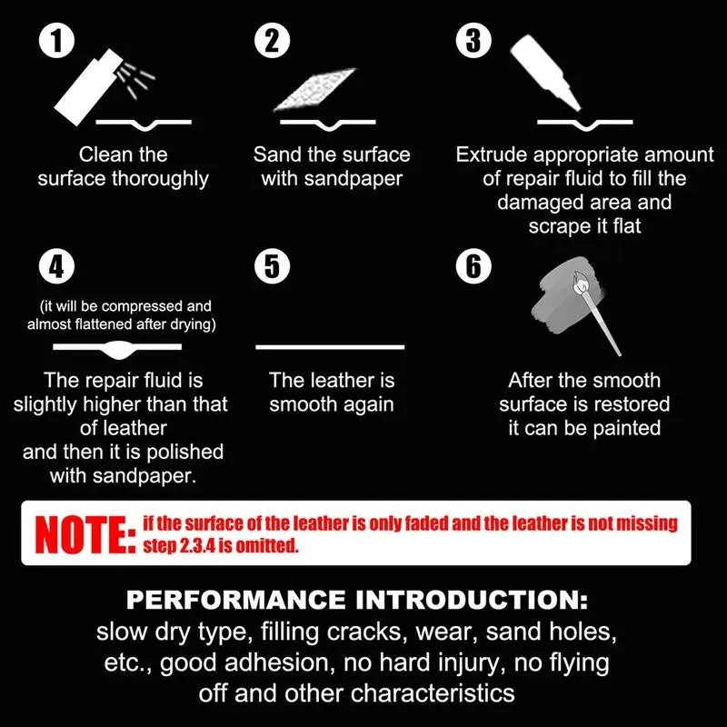 

30ml Leather Repair Liquid Waterproof Strong Liquid Super Glue Instant Dry Car Seat Repair Cream Leather Adhesive Repair Glue