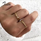 Joolim простые золотые тройные кольца из нержавеющей стали для женщин золотые ювелирные изделия оптом