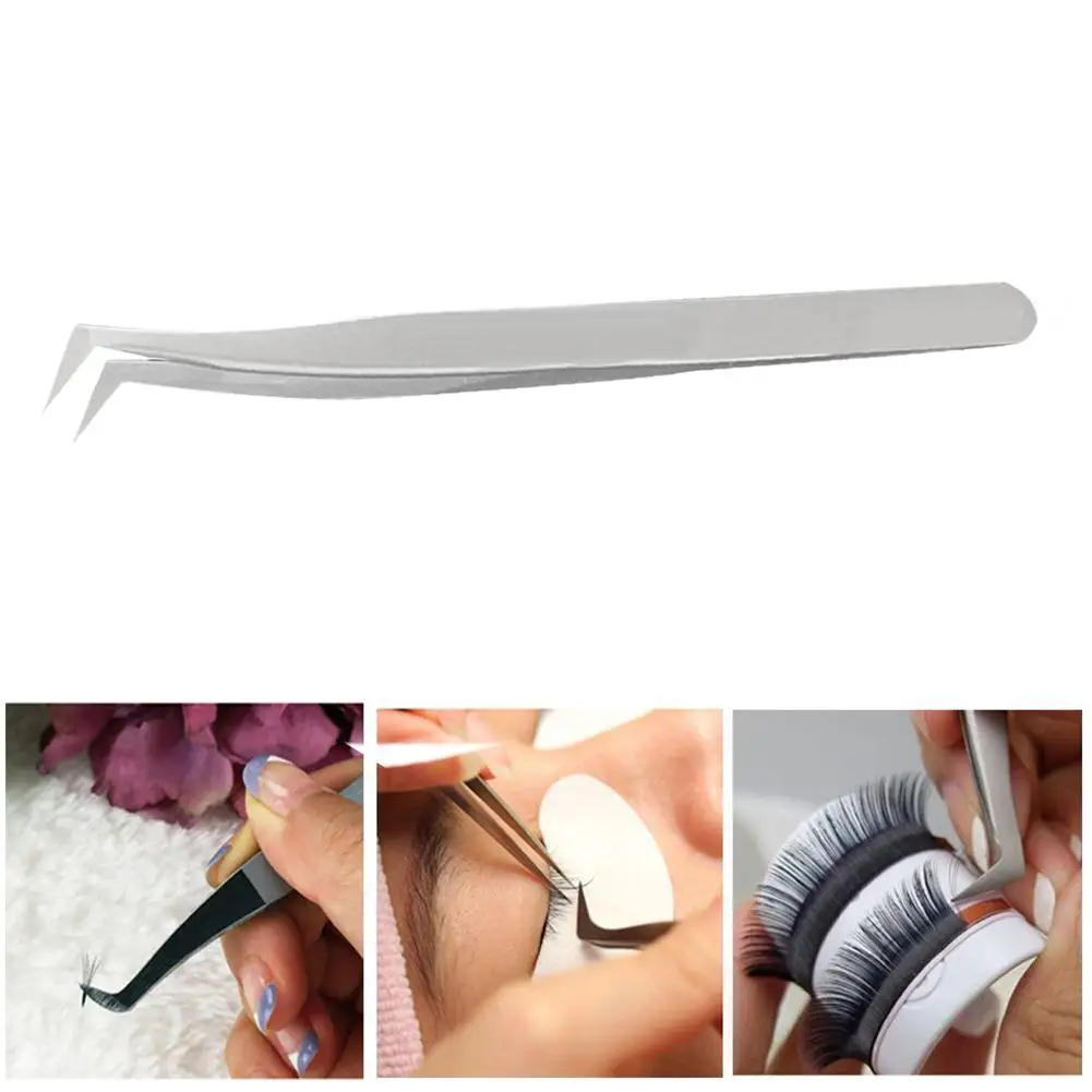 Пинцет для макияжа ресниц из нержавеющей стали 6A SA высокоточный эластичный зажим