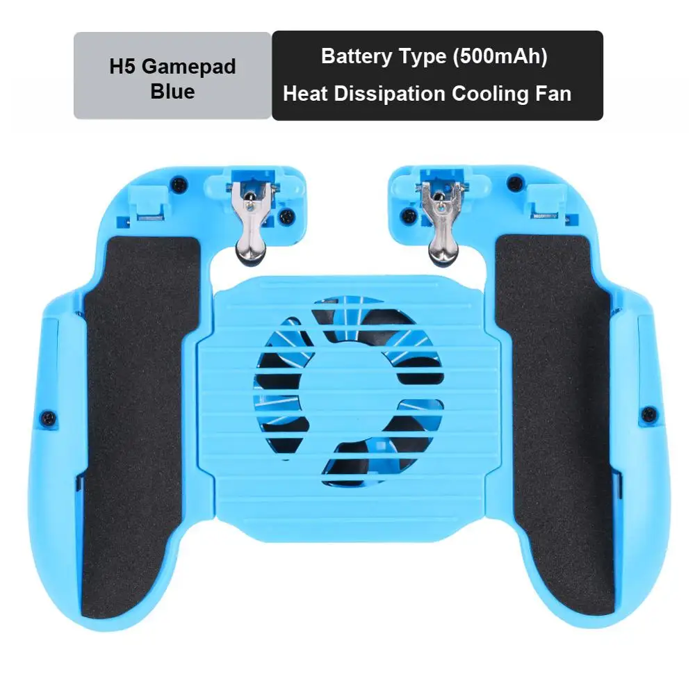 H5 Blue SR 2000 мАч Зарядное устройство power Bank тепловыделение H5 Вентилятор охлаждения геймпад джойстик ручка Fire Aim ключ для мобильного телефона PUBG игры - Цвет: H5 Blue