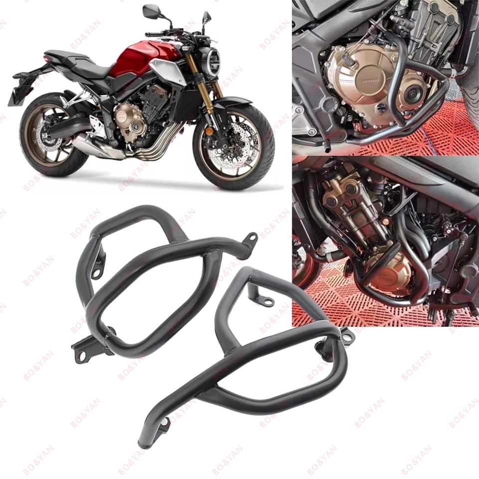 

Motorcycle Crash Bar Bumper Engine Guard Crash Bar Frame Protector For Honda CB650R CB650F CB 650F 650R 2017 2018 2019 2020 2021