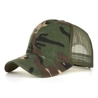 new retro spring summer breathable mesh camouflage baseball cap men women fashion adjustable sun hat