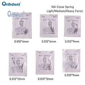 10 шт.упак. Стоматологическая Ортодонтическая щеточка нити сплава закрытый пружины винтовые с одной передних зубов крутящий момент эластичный Весна стоматологии Материал