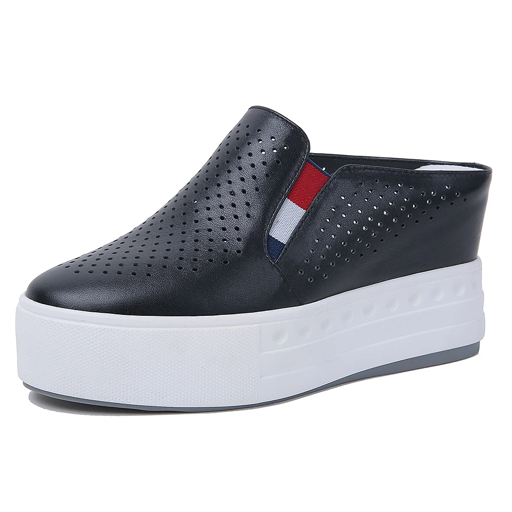 Женские туфли из натуральной кожи высокие сандалии дышащая обувь размеры 34-40