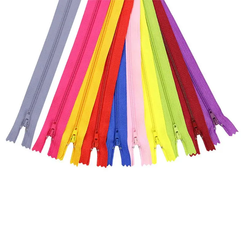 

120 PCS Mixed Color ylon flash zippers in bulk for craft sewing tailor
