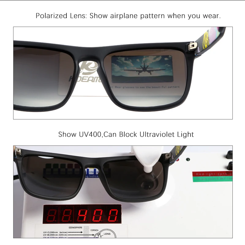 

2021 New KDEAM Mirror Polarized Sunglasses Men Ultralight Glasses Frame Square Sport Sun Glasses Male UV Travel Goggles CE QS731