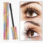 Тушь для ресниц SENANA 4D из шелкового волокна, густая водостойкая кисточка для удлинения ресниц, черная, корейская косметика