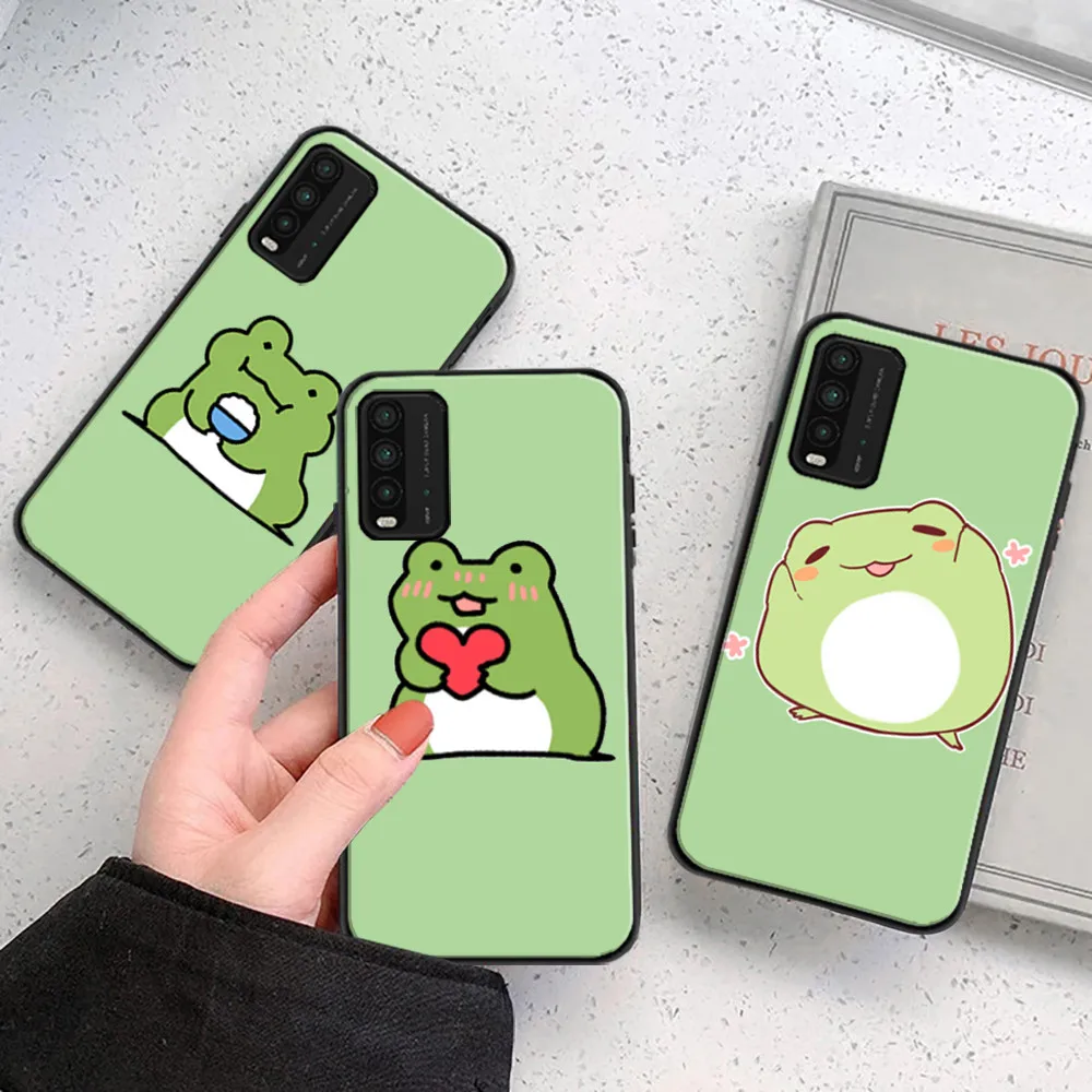 

Animal Frog Phone Case For Xiaomi Redmi Note 9 10 Pro MAX 5G 9T 9 9i 9AT 9A 9C 10S Soft TPU Cases Cartoon Funda Back Cover