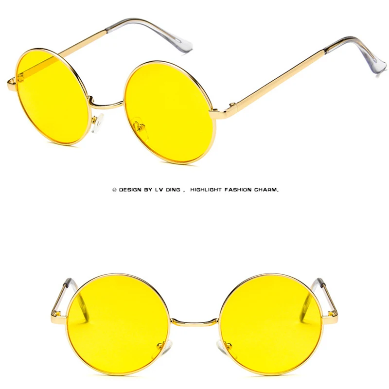 

Unisex Man Women Hip Hop Sunglasses Fashion Metal Frame Round Glasses Cool Sunglasses