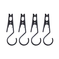 4pcsset 2 in 1 tent clip with hook portable tarp clips clasp non slip awning clamp fixed fabric clip for canopy car pool boat