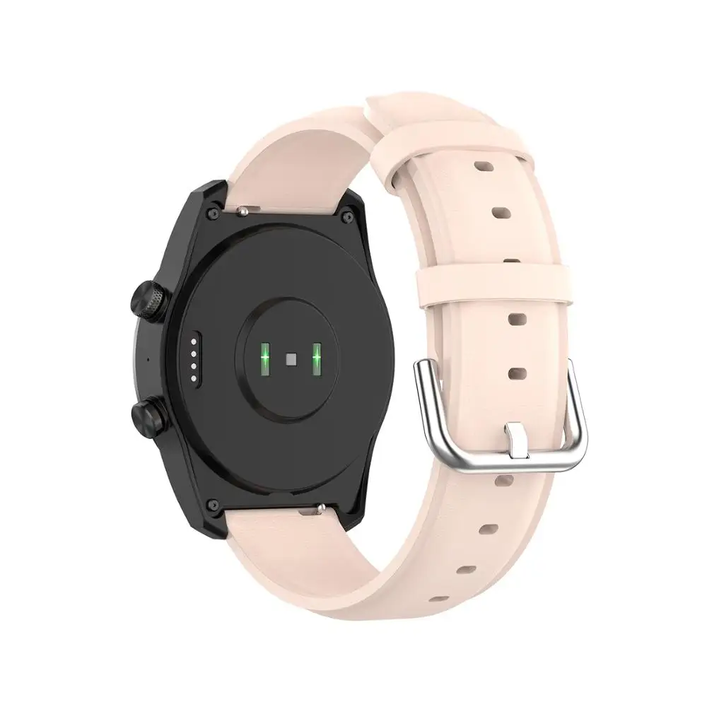 Ремешок из натуральной кожи для TicWatch Pro 2020 Amazfit Stratos 3 2 браслет Huawei Watch Sport GT2 42