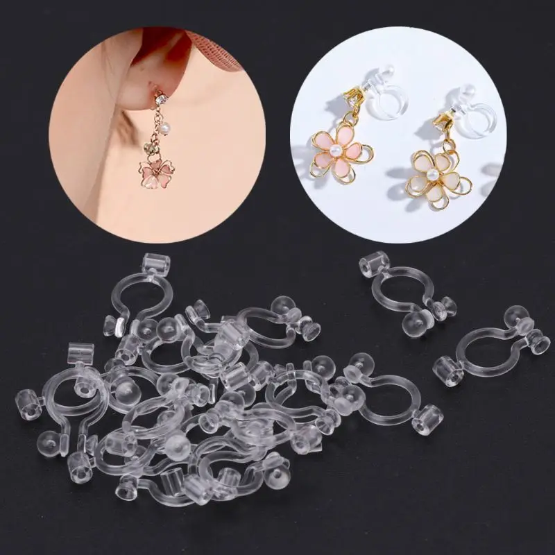 

20Pcs Invisible Clip-on Earring Converters for Non Pierced Ears Jewelry Findings