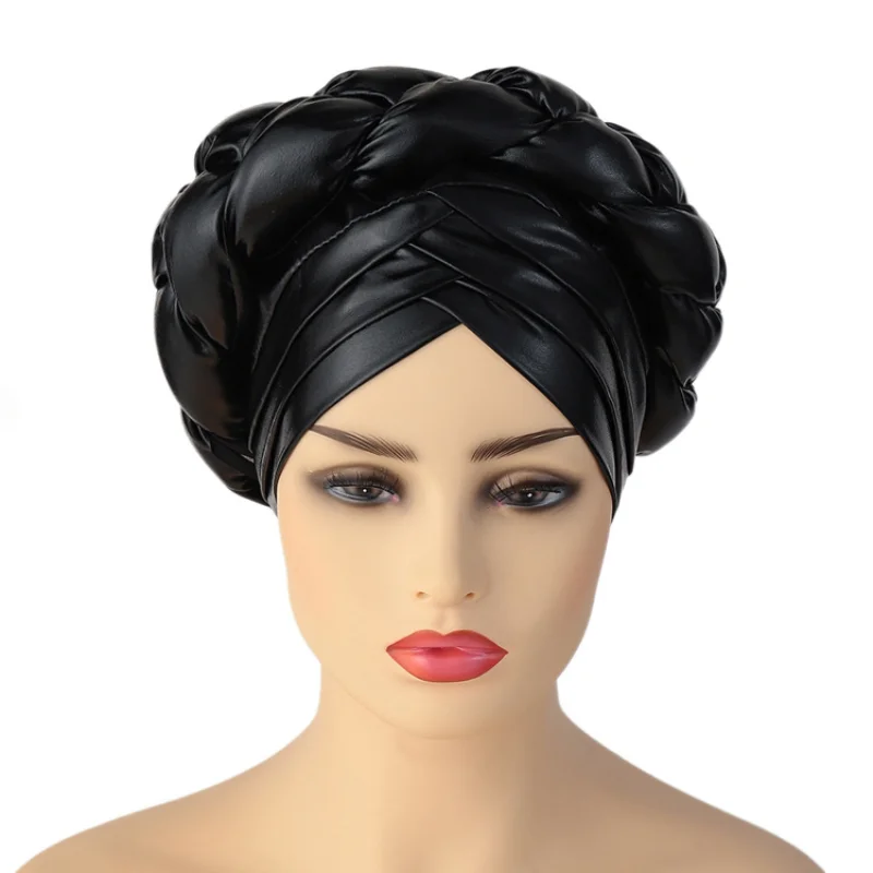 

2022 Hijab Caps African Woman Cap Gele Head Wrap Ladies Hat bomber hats Africa Nigeria Wedding Headgea Fast Free Shipping