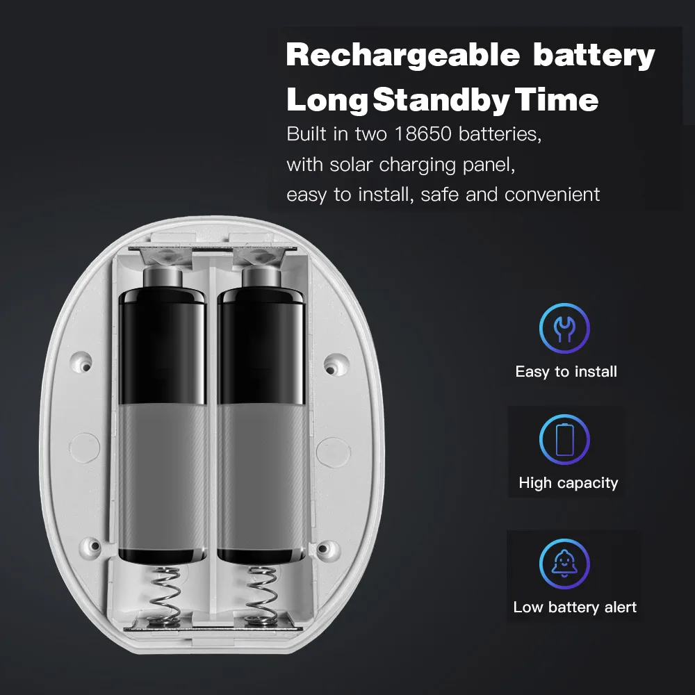 LSVISION Солнечная Wifi IP-камера 1080P HD для наружного монтажа с батареей 2MP Обнаружение людей Двусторонняя аудио связь ИК-ночное видение Безопасность.