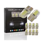 T10 COB светодиодсветодиодный автомобильная лампа шириной W5W 194 12 В 2 Вт автомобильные ксеноновые боковые фонари Освещение номерного знака фонари для чтения купольные фонари Боковые поворотные фонари