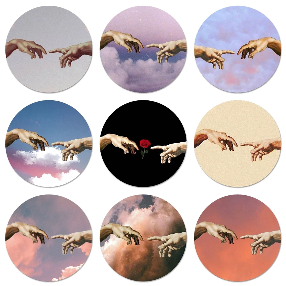 

Забавная рука The Creation of Adam Bling Cute Kitchen Home Decor магнитные наклейки для холодильника Открыватель для пива, колы 58 мм