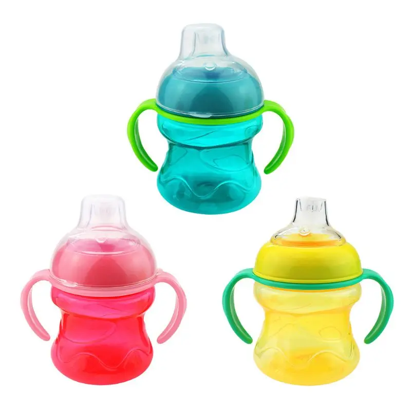 

200ML Non Spill Infant Feeding Bottle Infant Training Bottle with Handle Leak Proof Toddler Weaning Drinking Cups
