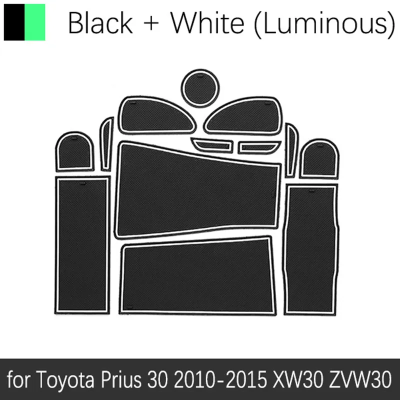 Для Toyota Prius 30 XW30 2010- ZVW30 анти-грязный коврик двери паз ворота слот подставка Противоскользящий коврик автомобиля