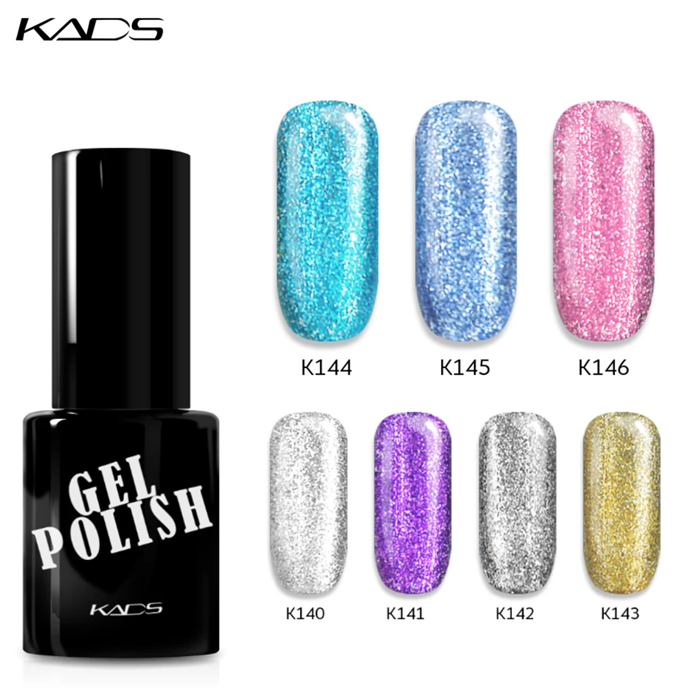 KADS лаки для ногтей Платиновый блеск Гель-лак УФ светодиодный отмачиваемый гель