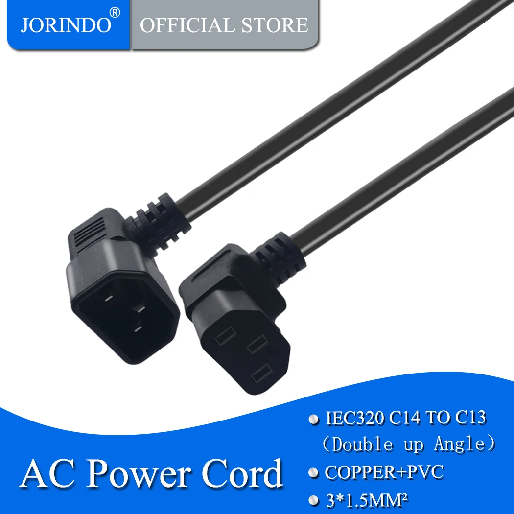 Jorinдо 0 3 м-1 5 м/1ft-4. 9 футов IEC320 C14 к C13 удлинитель питания переменного тока отверстия